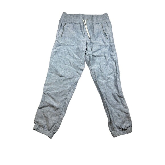 ATHLETA Cabo Linen‎ Jogger Size 8 Chambray Blue Lightweight Pants - Picture 1 of 6